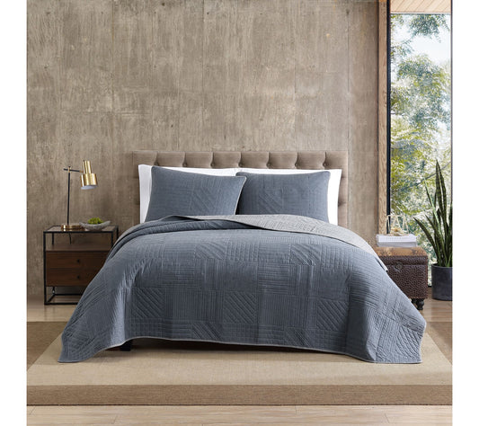 Eddie Bauer Hidden Lake Blue King Quilt Sham Set