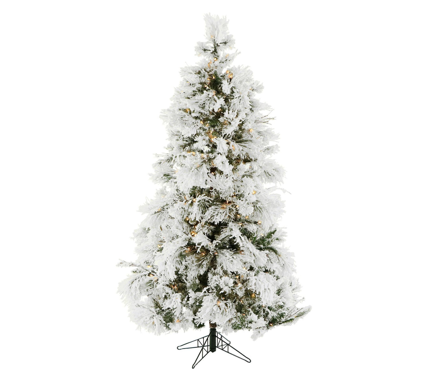 Fraser Hill Farm 5-Ft. Flocked Snowy Pine Christmas Tree