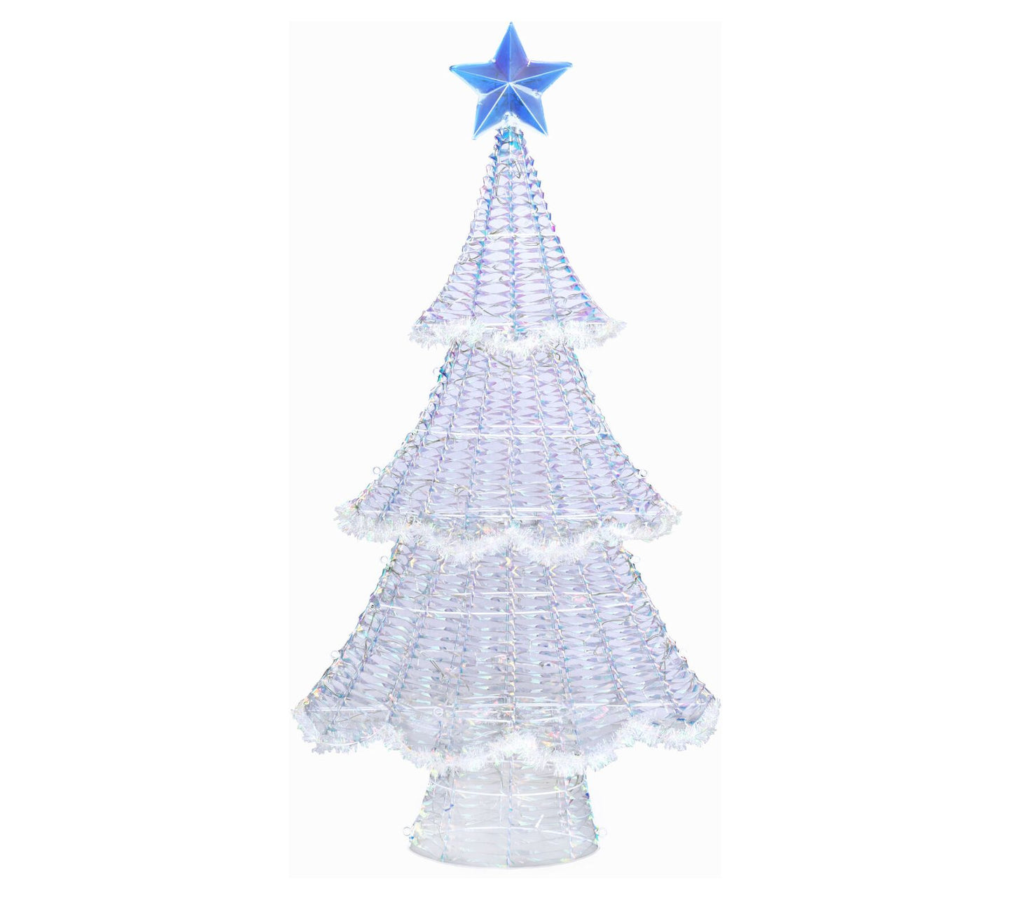 Fraser Hill Farm 5' Pre-Lit Iridescent Christmas Tree Decor
