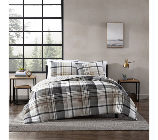 Eddie Bauer Normandy Plaid Beige Full/Queen Comforter Set