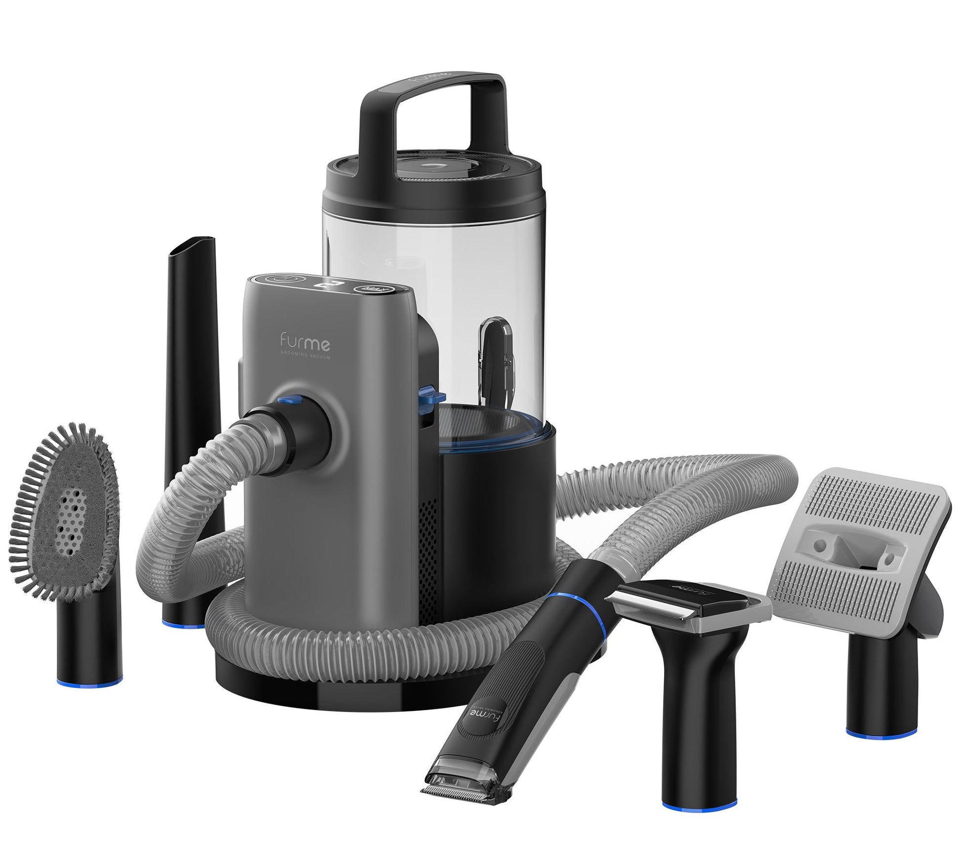 furMe 5-in-1 2L Professional PLUS Pet Grooming Vacuum Set